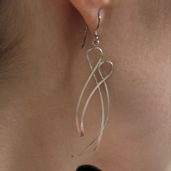 Duo Silver Earrings - Picture 2 of 3